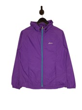 Asics Windbreaker Jacket Size Large In Purple Wome's Lightweight Running Jacket