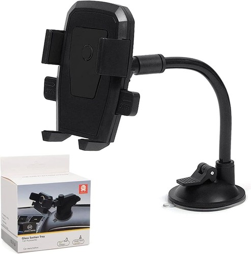 Car Phone Holder Universal Long Arm Windshield Suction Cup phone holder Yellow - 第 7/7 張圖片