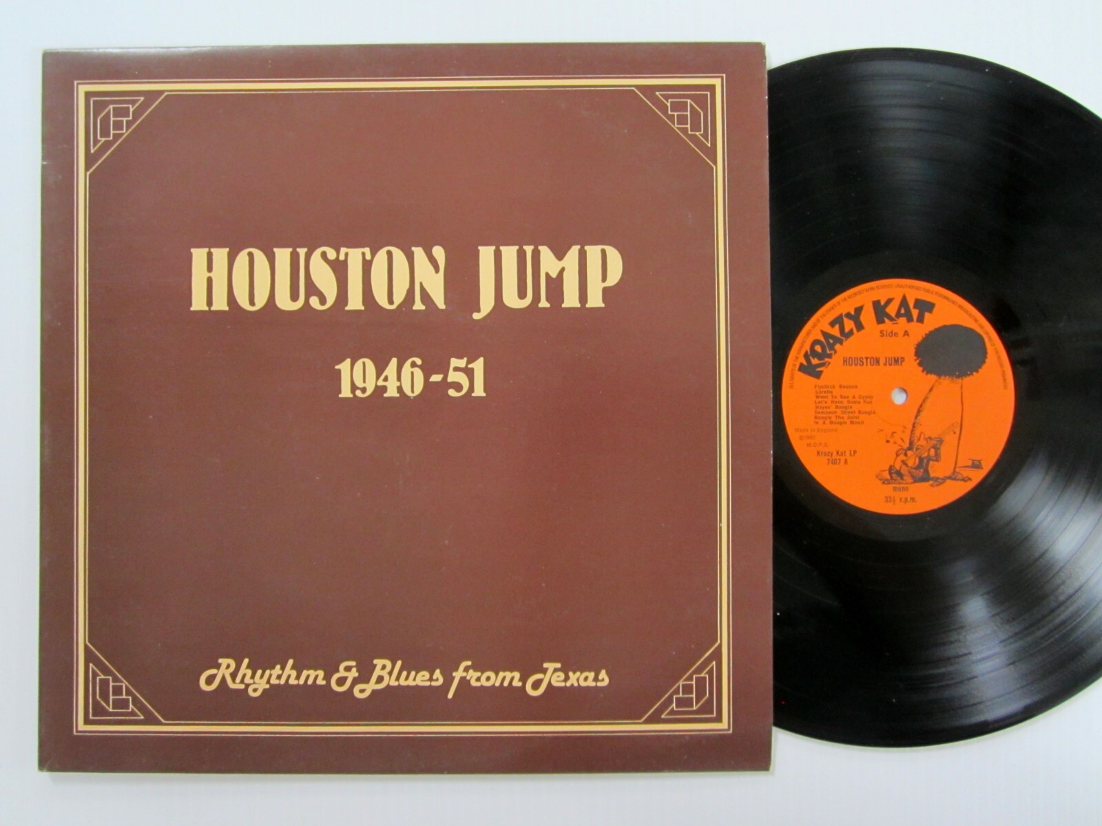 HOUSTON JUMP 1946-51 Rhythm & Blues from Texas LP Krazy Kat MINT- vinyl  Dh 313