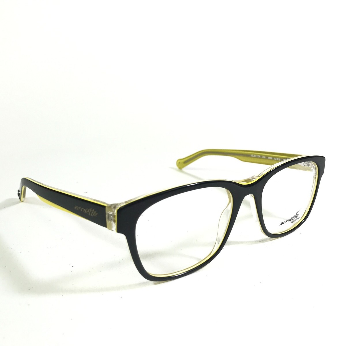 Arnette SELECTOR 7081 1139 Eyeglasses Frames Black Yellow Square