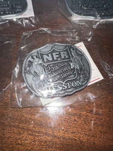 Qty 7 - 1983 HESSTON 25TH ANNIVERSARY National Finals Rodeo Buckle First Edition - Picture 3 of 4