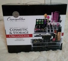 Makeup Cosmetics Jewelry Organizer Clear Acrylic 5 Drawers Display Box Storage