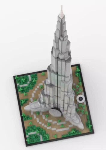 Modubrix Mocs Building Block Burj Khalifa Set Skyscraper Bricks Gift Toys Kits - Picture 7 of 11