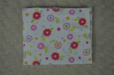 Circo Floral Baby Receiving Blanket Pink White Blue Flower Polka Dot Flannel