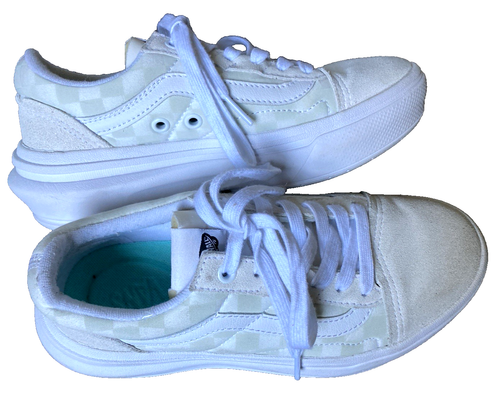 Vans Women's Platform White Check Cream Skateboarding Shoes Size 4.5 UK 500264 - Picture 3 of 24