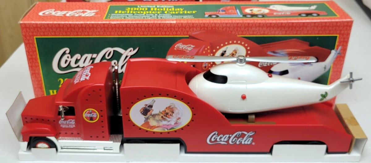 Coca-Cola 2000 Holiday Helicopter Carrier Truck & 1962 Replica