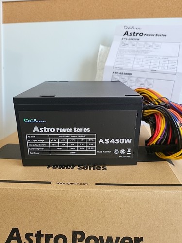 Apevia ASTRO 450W Power Series Silent Black Fan Smart Thermal Fan Speed Control - Picture 3 of 10