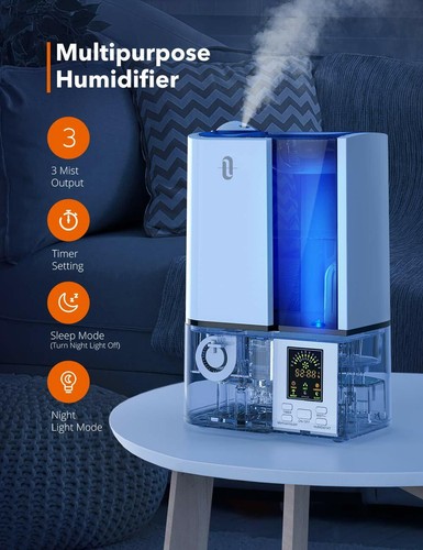 Ultrasonic Humidifier 4L Cool Mist Bedroom Home Baby Operate Quietly Cooling Air - Picture 3 of 12