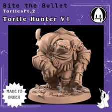 Tortle Hunter V1 DnD Miniature 3D Printed Fantasy Model D&D RPG Mini