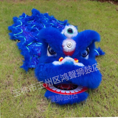 Chinese Folk Southern Lion Dance Costume Woolen Lion Dress for Kids - Picture 21 of 32