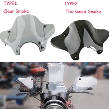 Motorcycle Cruiser Windshield Windscreen with Mounting Kit Universal for Cruiser