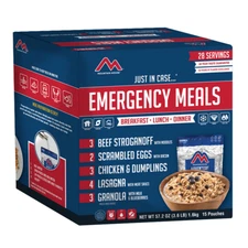 Mountain House Freeze Dried, Emergency Meals 28 Servings 15-Pouch Assortment NEW