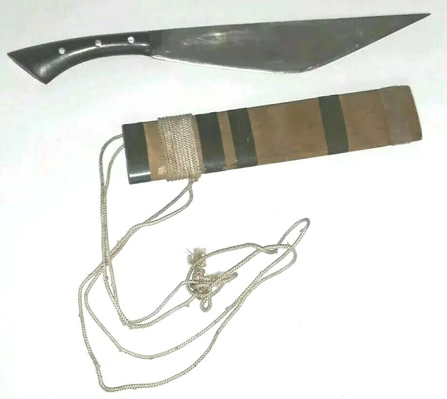 Daga Filipinas Cuchillo Antiguo Espada Filipina Funda Original Vaina Kali Foto 3 de 4