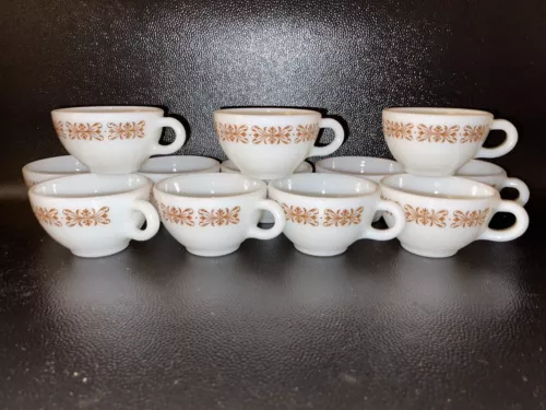 Pyrex Corning Tableware COPPER FILIGREE Coffee Cup # 701- 12 Piece Set All New