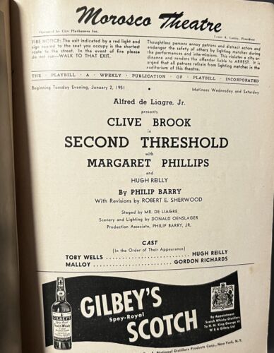 Gloria Swanson Signed SECOND THRESHOLD Playbill Broadway 1951 - Picture 2 of 2