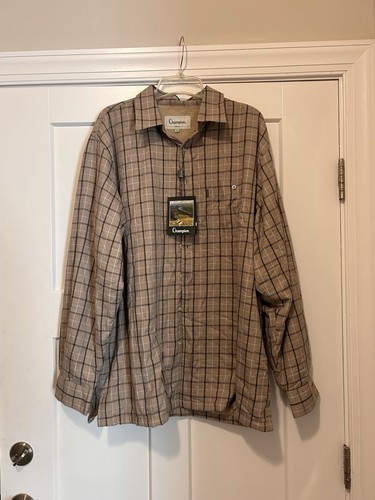 New Champion Sherborne Fleece Lined Check Plaid Shirt Warm Men Size 2X Big Tall