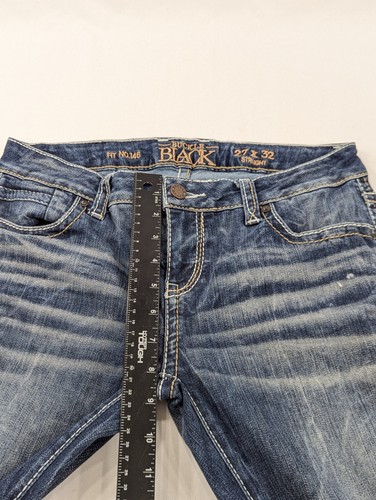 Buckle Black 30x32 (27x32 Tag) Straight. No 146 Ankle Skinny Distressed Blue - Picture 7 of 12