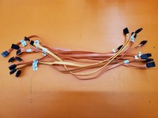                 Lot of 10  17"-18" Orange SATA Drive Cables Straight to Straight