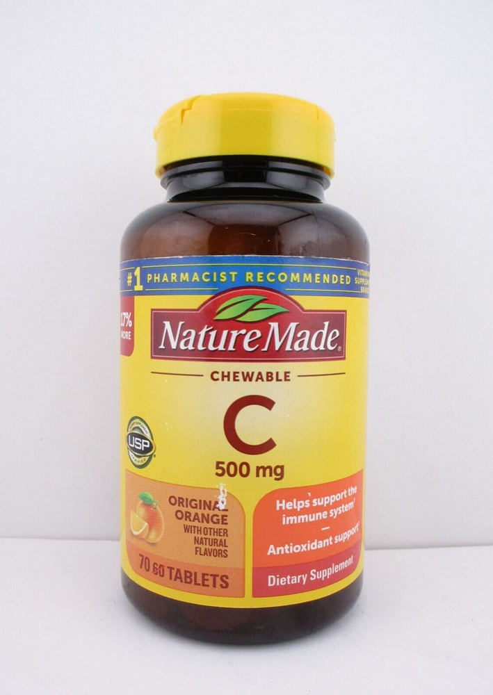 Nature Made Chewable Vitamin C Tablets, ORANGE, 70 ct - FREE SHIPPING