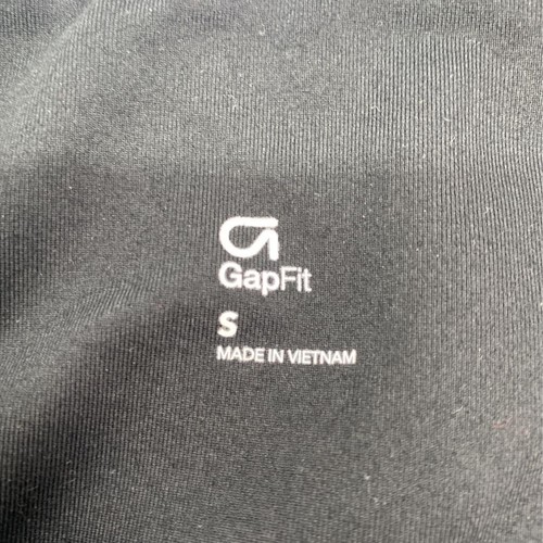 GapFit Womens Leggings Pants Black White Floral Mid Rise Stretch Elastic Waist S - Picture 7 of 8