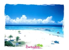 Barbados, Sandy Beach 2001 Aerial View Postcard