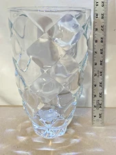 Riedel "Viviant" Bubble Diamond Heavy Crystal Glass 10.5 Inch Vase German Made