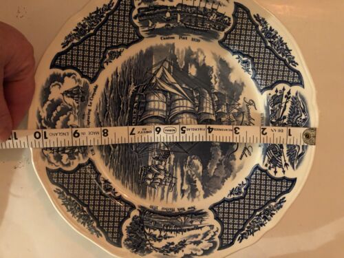 ALFRED MEAKIN STAFFORDSHIRE ENGLAND FAIR WINDS THE FRIENDSHIP OF SALEM PLATE - Picture 5 of 5