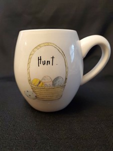 Rae-Dunn-Easter-Hunt-Artisan-Collection-Magenta-Mug-coffee-cup-Blue-Interior