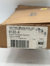 Central Brass 0122-A 8 In Kitchen Faucet Chrome Silver D-Spout 2 Handle Bridge
