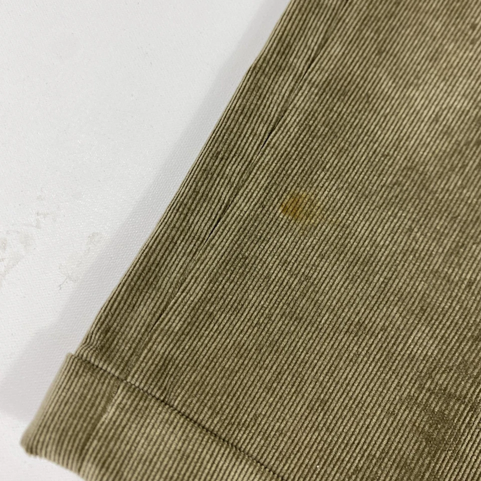 Pantalones de pana Zanella para hombre 35 verde oliva Bennett plisados con puños hechos en Italia Foto 3 de 4