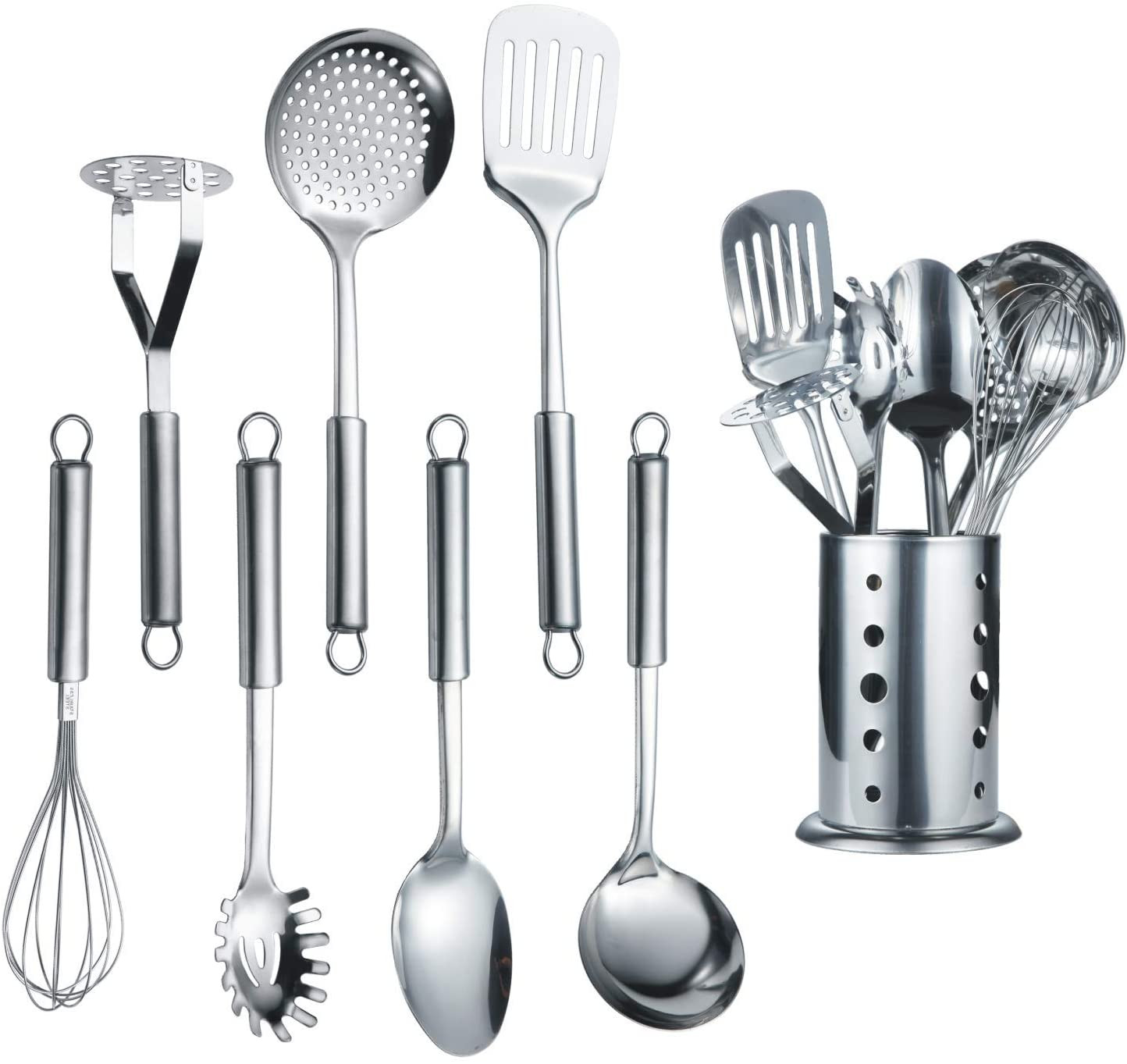 Kit Utensili Cucina Acciaio Inox 7 Pezzi per Ristorazione e Casa