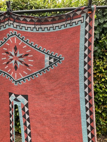 Southwestern Poncho with Fringe 62.5.” Long Shawl Wrap by Urban Coco - Picture 9 of 10