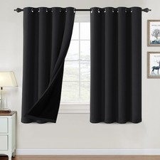 H.VERSAILTEX 100 Blackout Curtains Bedroom Thermal Insulated Light Block 2 Pane