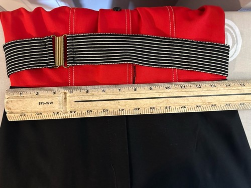 Vintage 70er Jahre Strait Lane rot & schwarz Overall mit Gürtel Größe Small TOLL - Bild 8 von 10