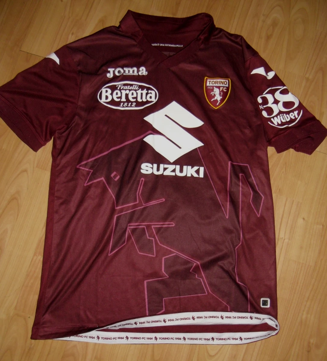 Maillot Torino Football Matchworn BIEMME Années 90 - Taille XL - Numéro 8