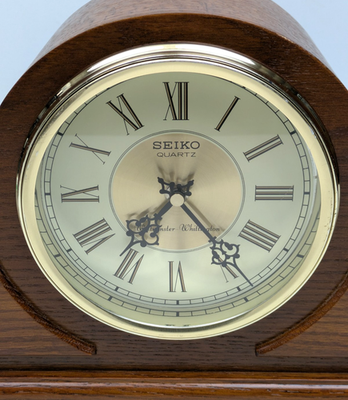 Seiko Westminster Whittington Dual Chime Quartz Mantel Clock Wood