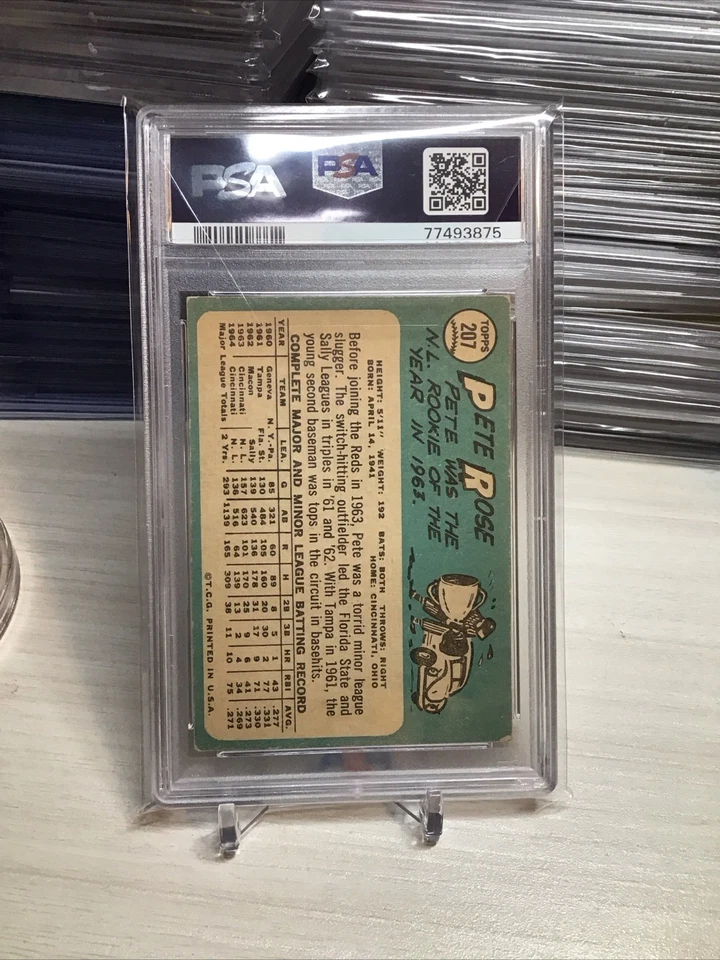 1965 Topps Pete Rose #207 Authentic PSA Auto 10 Inscription Hit King Autograph - Image 4 of 4