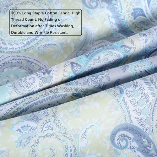 100% Cotton Pillowcases Pillow Cases Size Blue Decorative Queen Color-2 - Bild 4 von 5