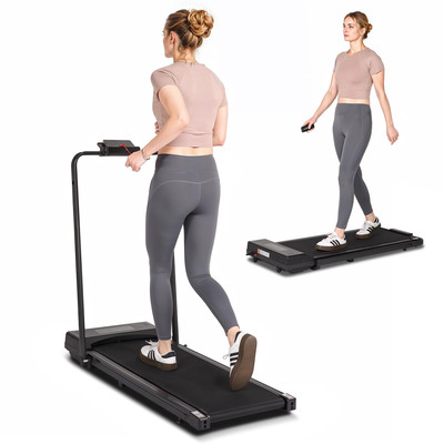 Walking Pad Treadmill with Handbar 2 in 1 Under Desk Treadmill with LED Displ...
