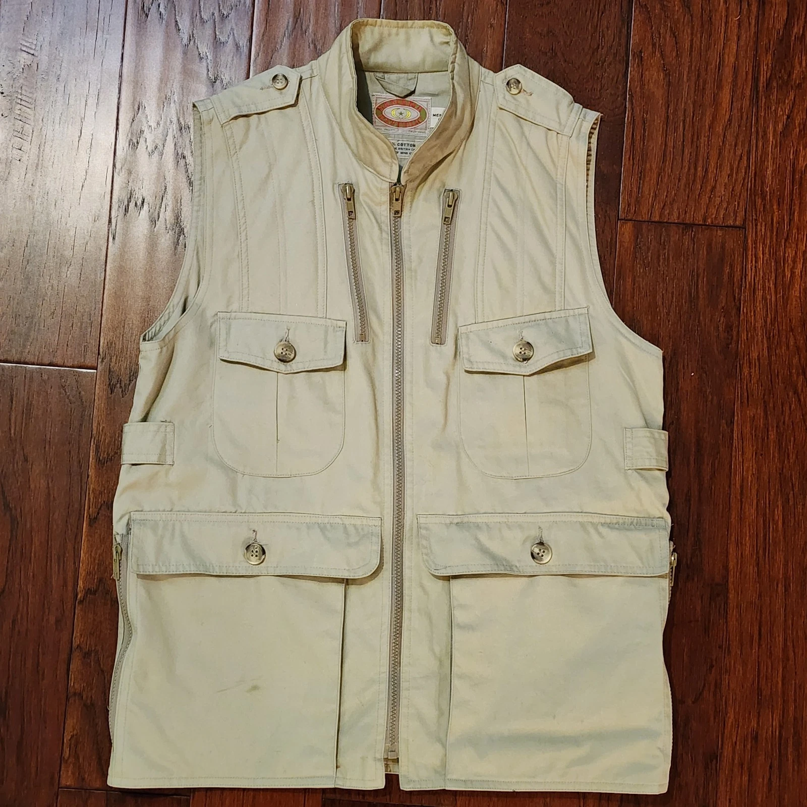 Vintage Banana Republic 1980's Camera Field Vest Photo Journalist Size M RARE
