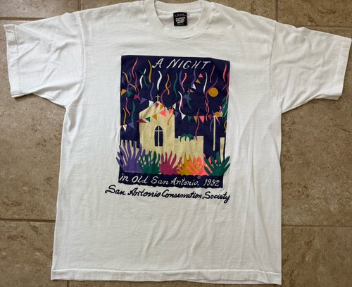 Vintage 1992 San Antonio Fiesta NIOSA Night In Old San Antonio T Shirt Size XL