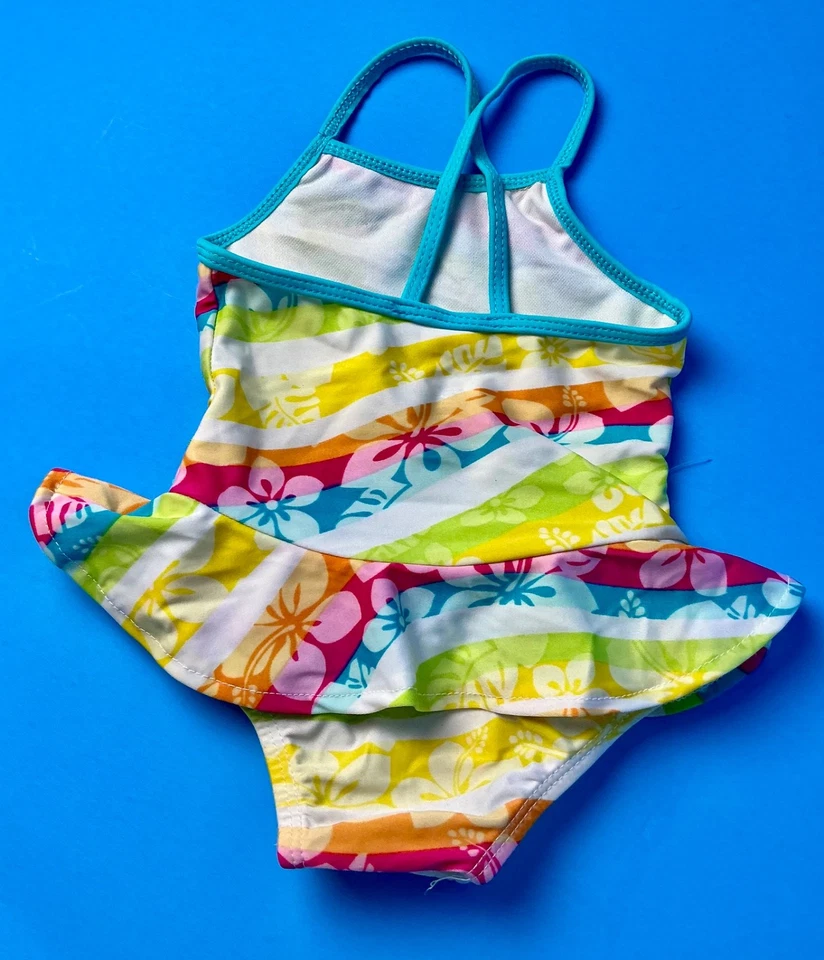 OP INFANT TODDLER BABY GIRL HALTER BATH SWIMSUIT 1 PIECE SET SIZE 12 M - Image 2 of 2