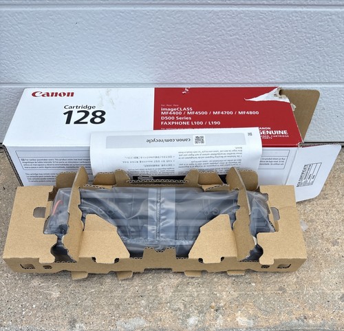 Open Box Canon 128 Black Toner Cartridge D500 Series OEM Original Genuine - 第 1/3 張圖片