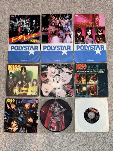 Lot Of 9 Kiss 45 Records, Some Rare!