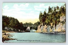 Vintage Vermont Winooski Gorge Postcard by Hugh C. Leighton Co.
