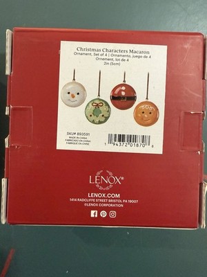 Lenox Christmas Ornaments Macaroons Set Of 4 New