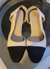 Vero Cuoio Black Cap Toe Slingbacks SZ 36 / US Size 6