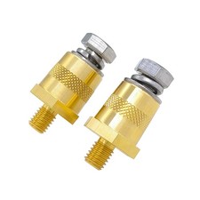 Battery Terminal Connector M6 Side Or Top Post Adapter /- Brass Stud 1 Pair