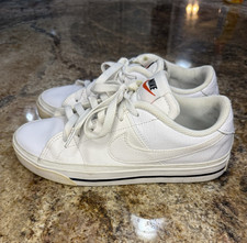 Nike Court Legacy Next Nature White Leather Lace-Up Sneakers US 6.5 EU 37.5