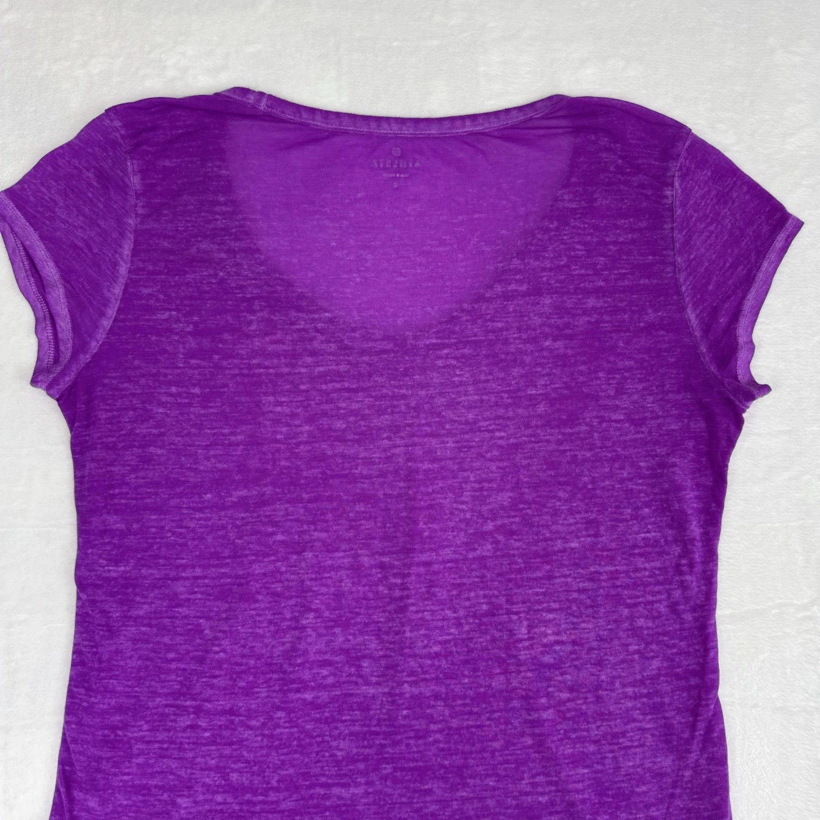 athleta easy v sugar wash semi sheer lightweight shirt